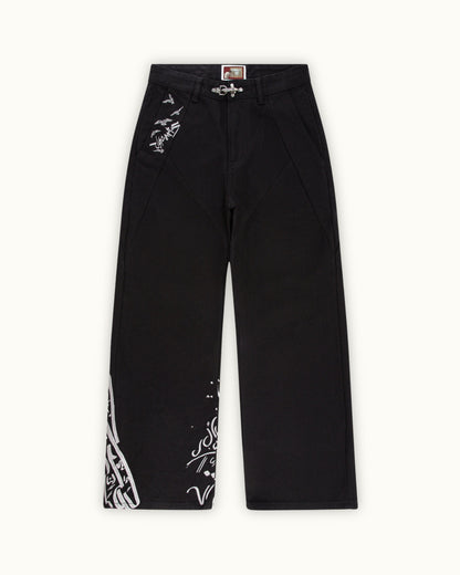 Black Crescent Pants（Printed Version）