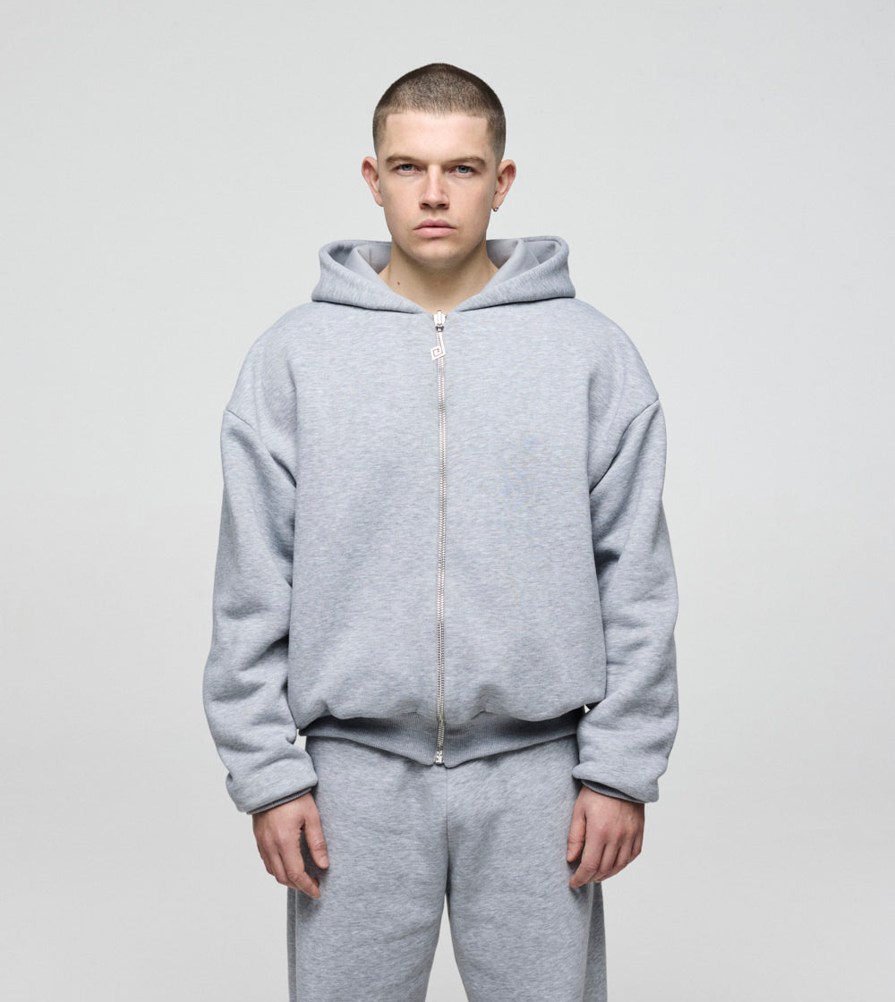 Reversible Zip Hoodie Tracksuit Smoke/Black