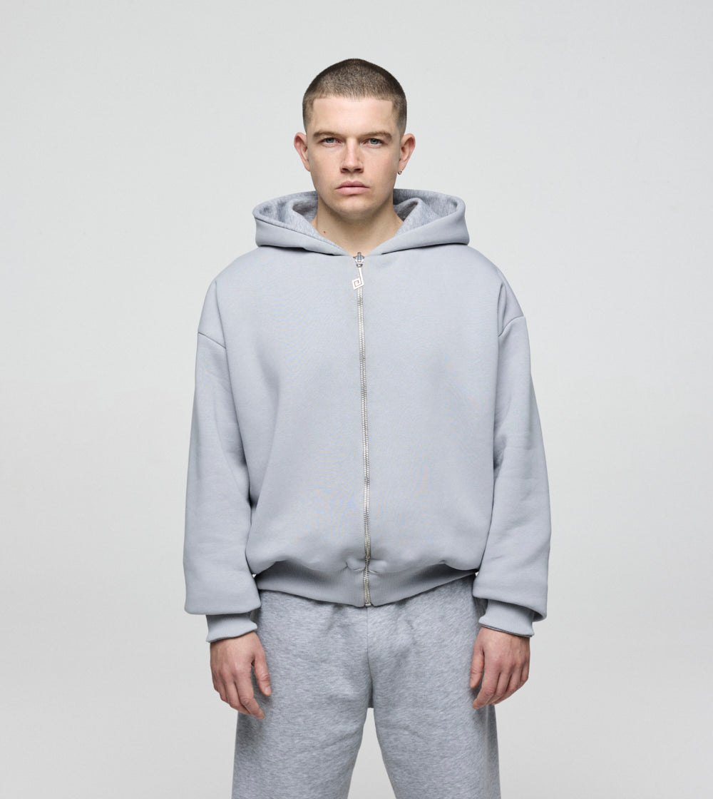 Reversible Zip Hoodie Tracksuit Smoke/Black