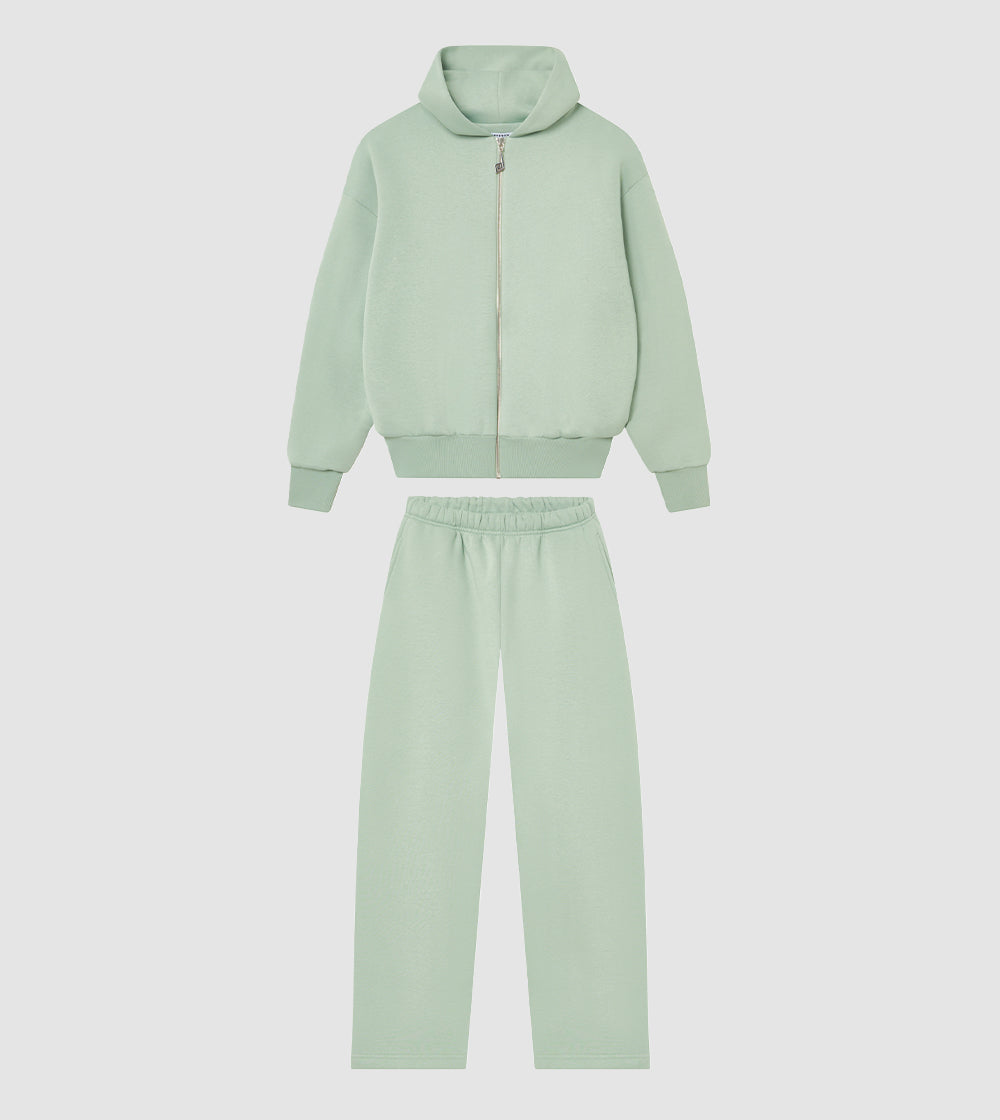 Zip Hoodie Tracksuit Moss