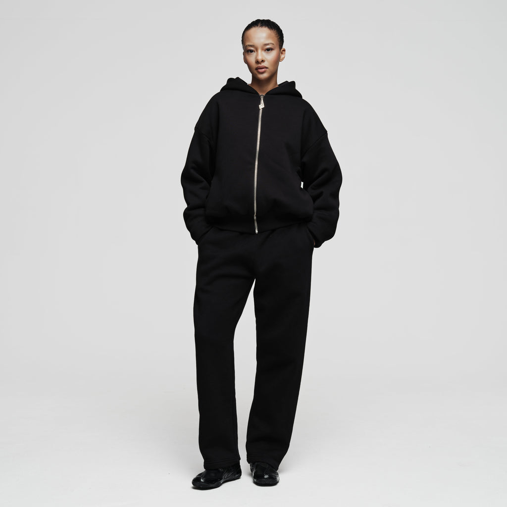 Zip Hoodie Tracksuit Black