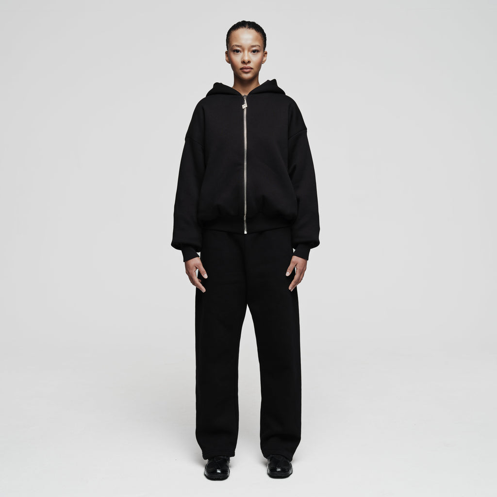 Zip Hoodie Tracksuit Black