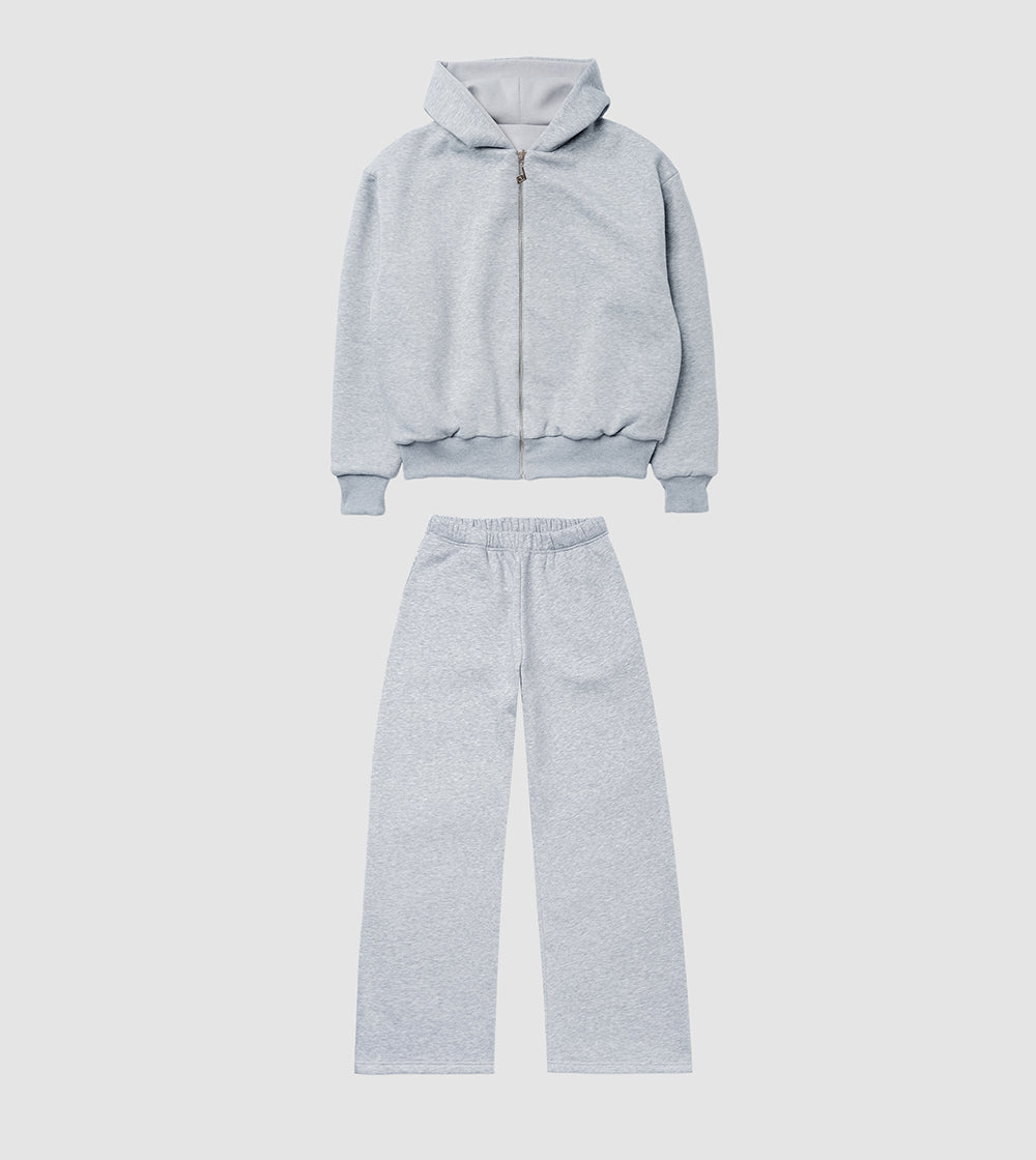 Reversible Zip Hoodie Tracksuit Smoke/Black