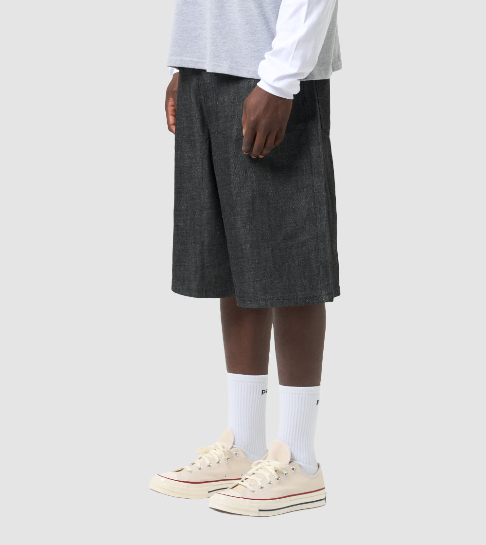 Japanese Raw Denim Shorts Black