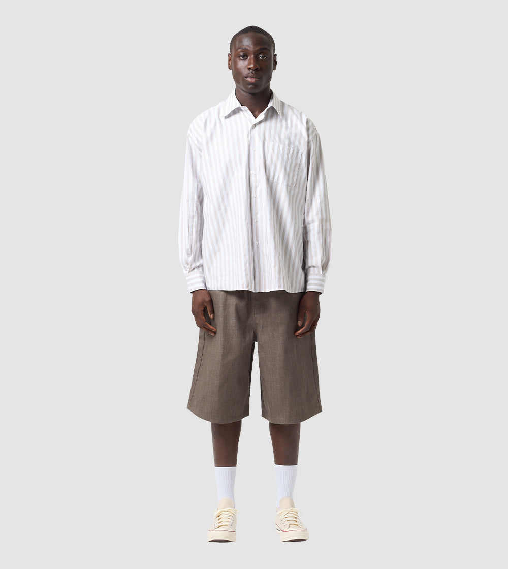 Japanese Raw Denim Shorts Brown