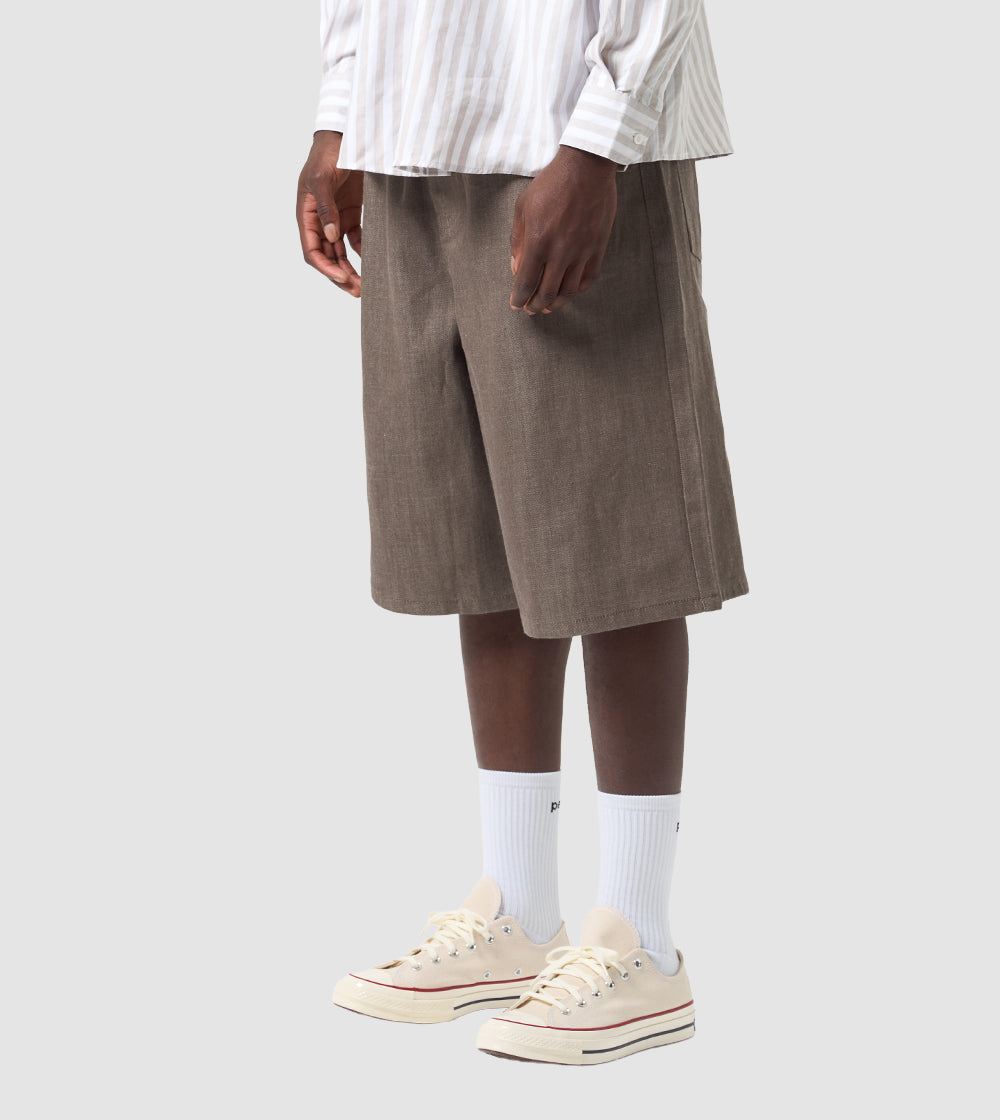 Japanese Raw Denim Shorts Brown