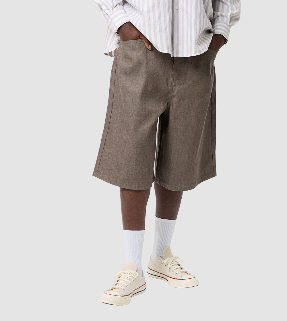 Japanese Raw Denim Shorts Brown