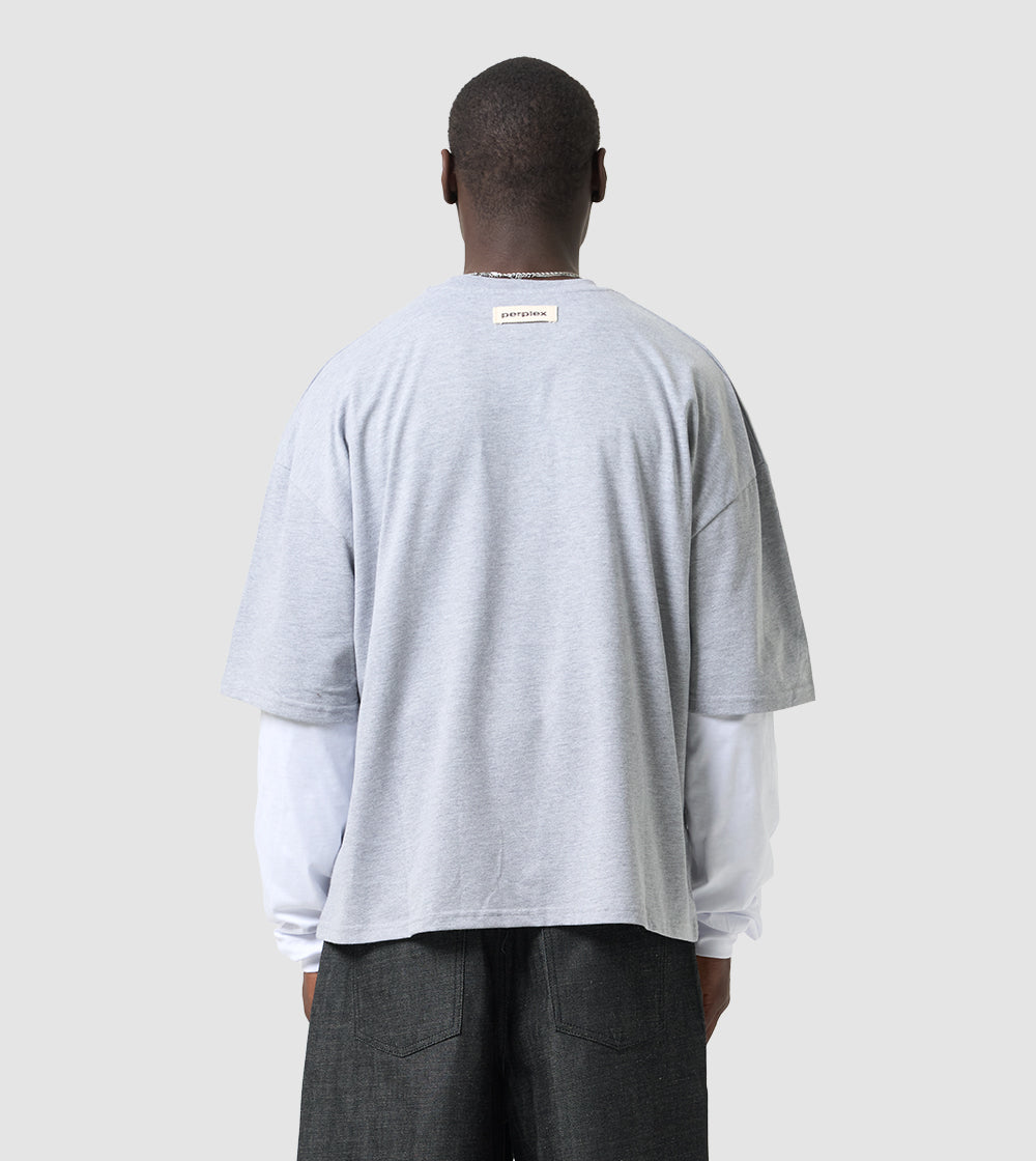 Longsleeve T-Shirt Grey / White