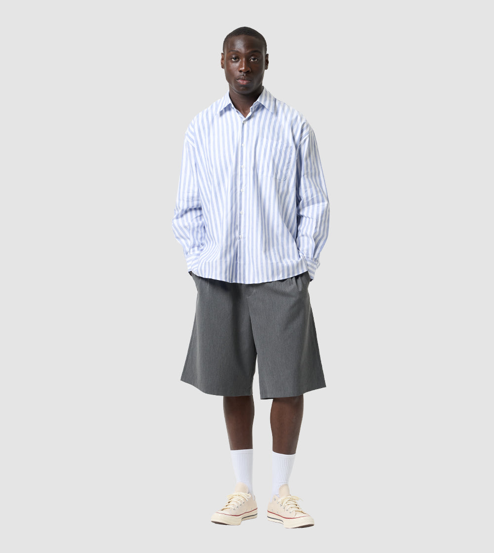 Pleated Shorts Grey