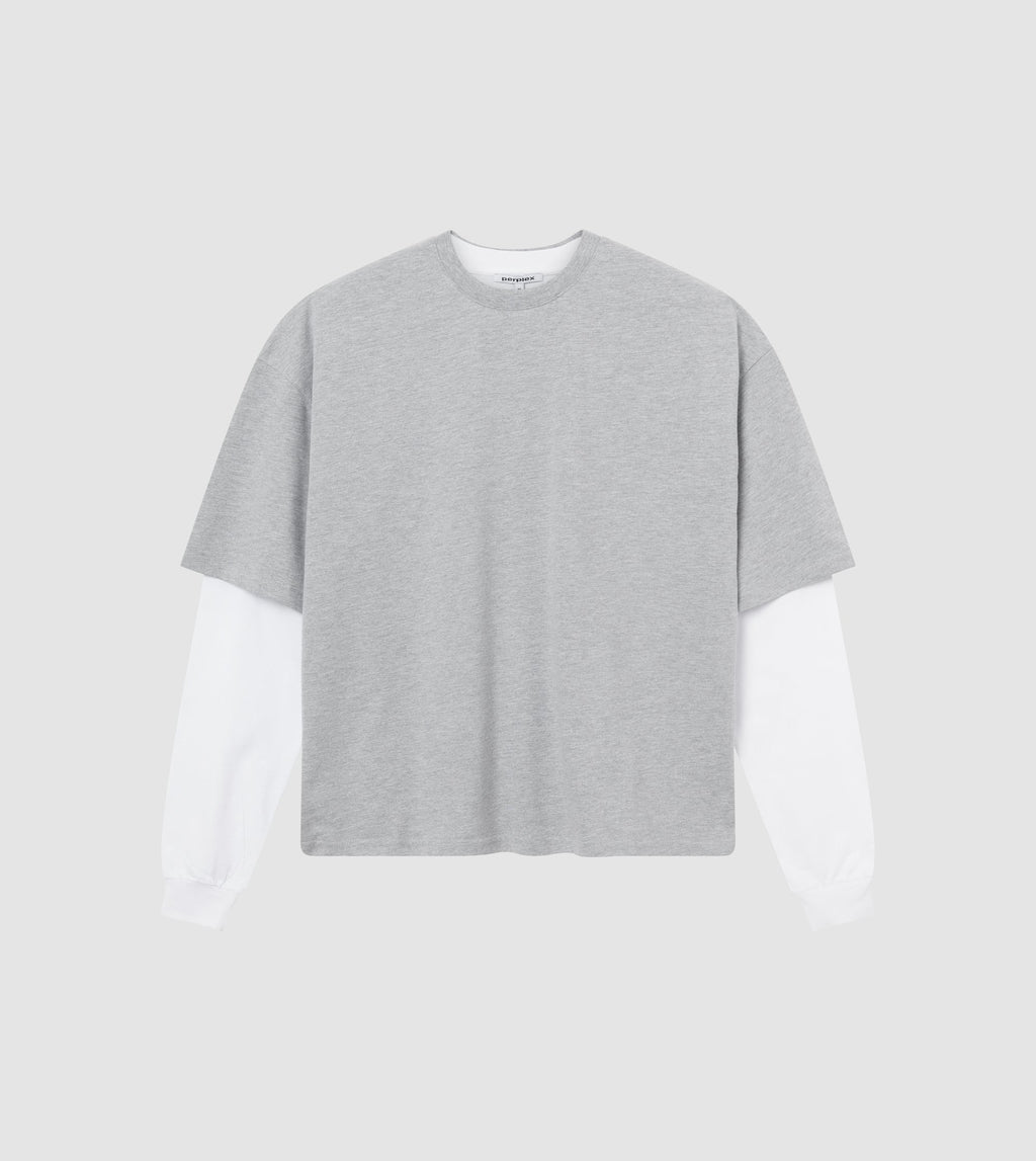Longsleeve T-Shirt Grey / White