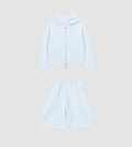 Zip Hoodie Shorts Tracksuit Ice