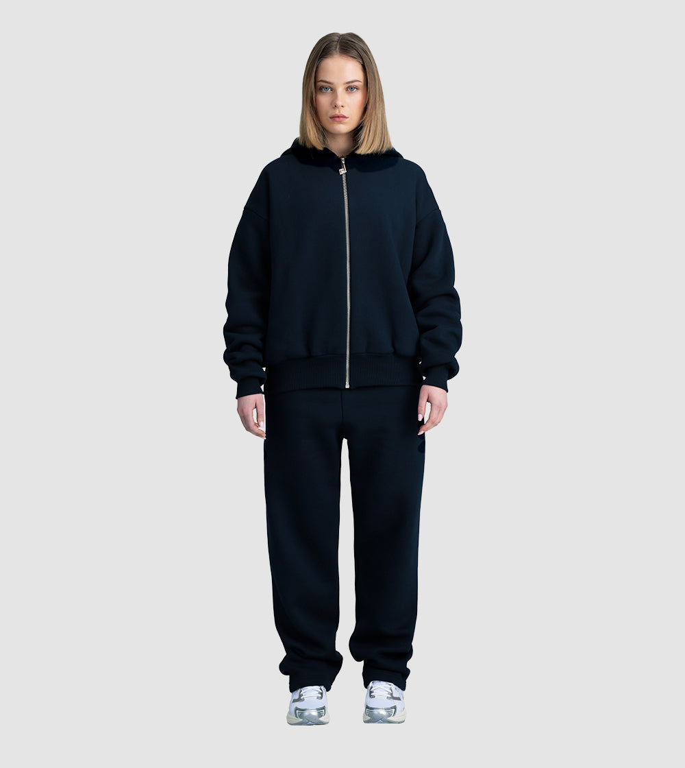 Zip Hoodie Tracksuit Navy