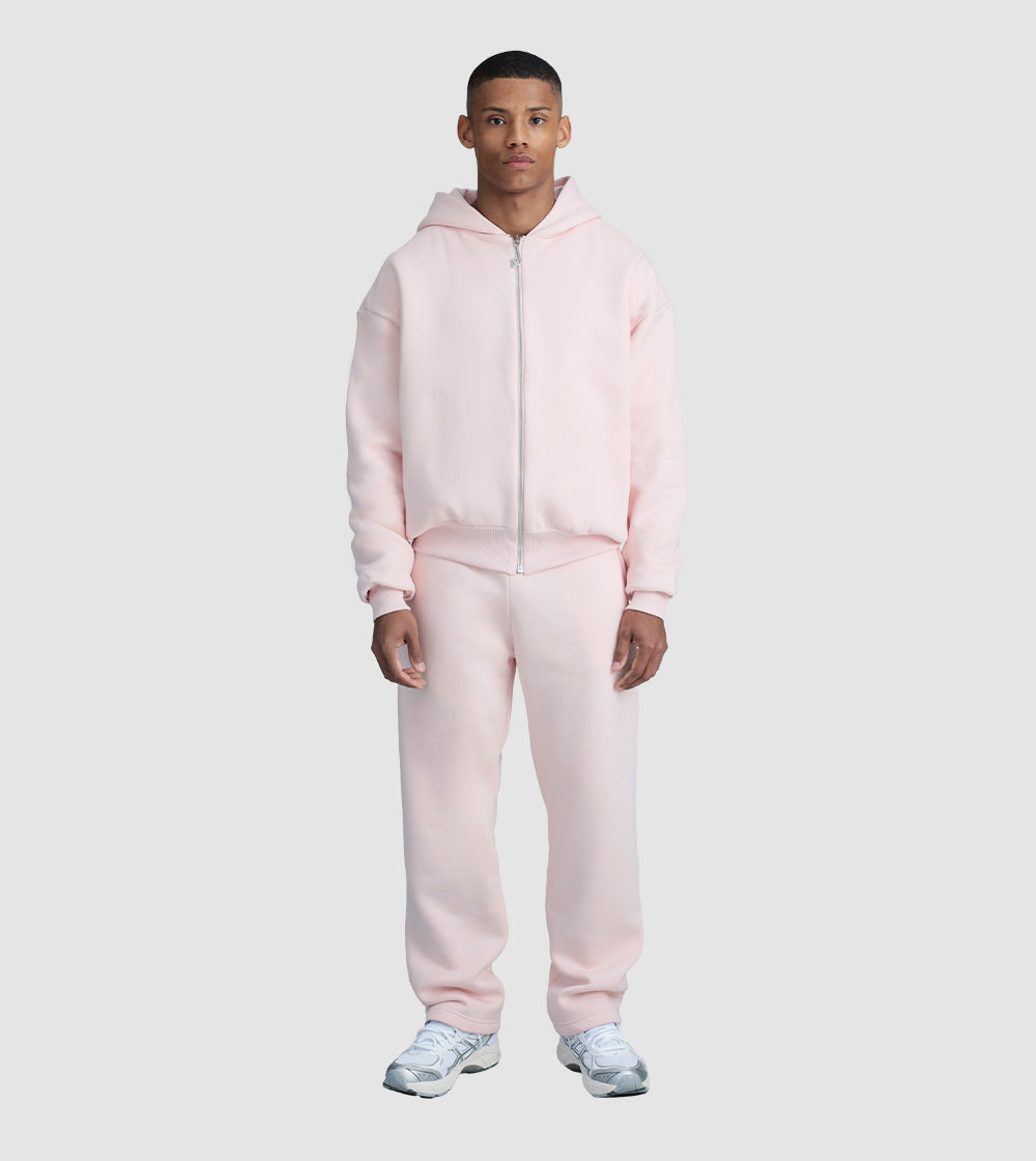 Zip Hoodie Tracksuit Rose