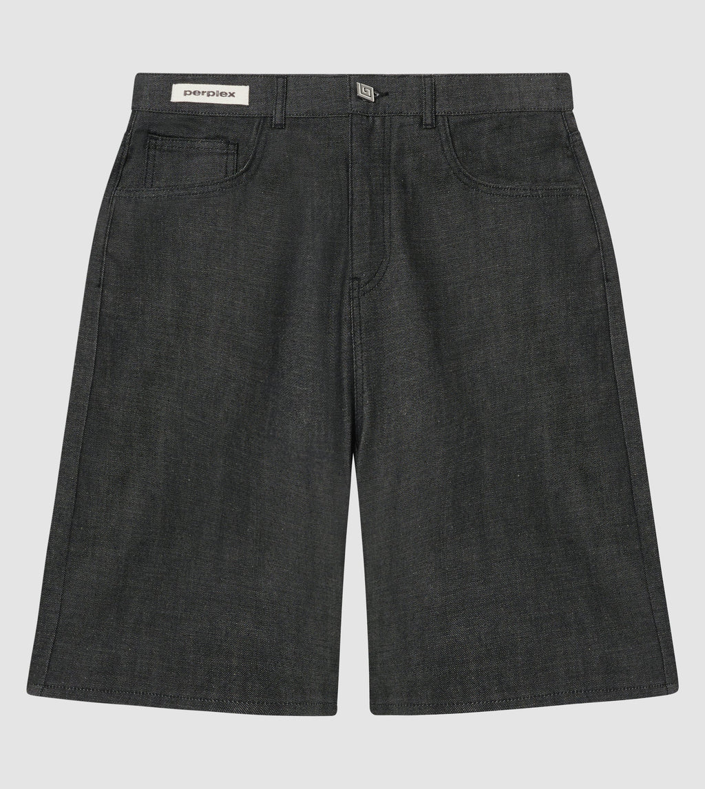 Japanese Raw Denim Shorts Black