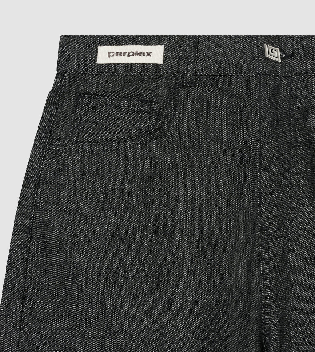 Japanese Raw Denim Shorts Black